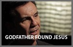 Older man with caption: "Godfather found Jesus."